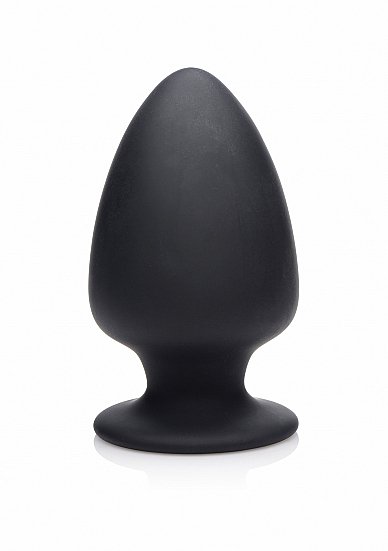 Zwarte Squeezable Buttplug - Large*