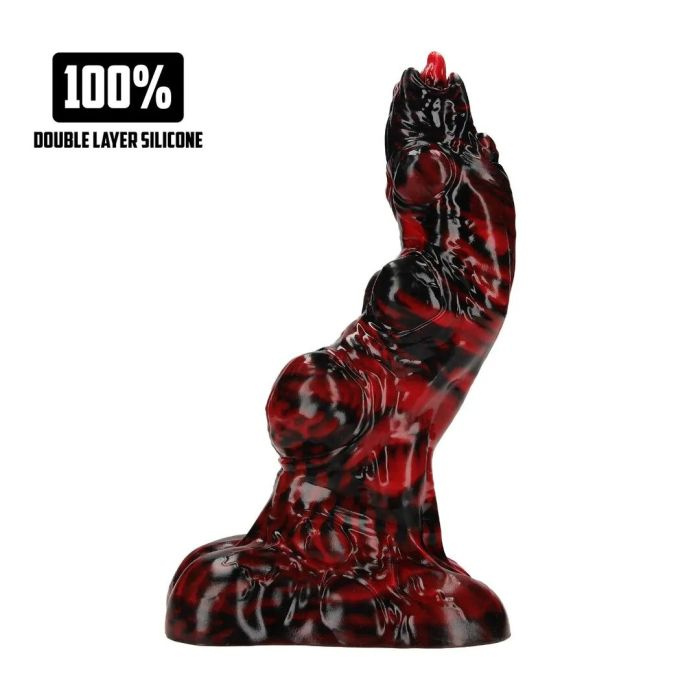 Monster Dildo Hell Invader Zwart-Rood