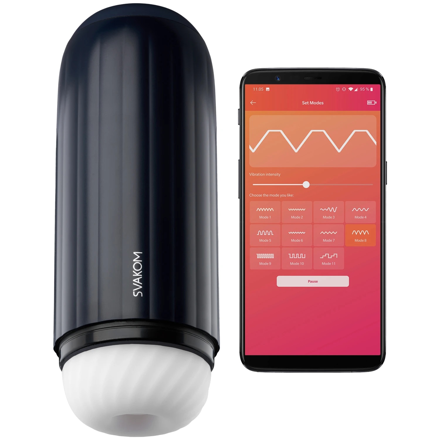 Svakom Interactive Masturbator - Sam Neo 2 Connexion Series - Blauw