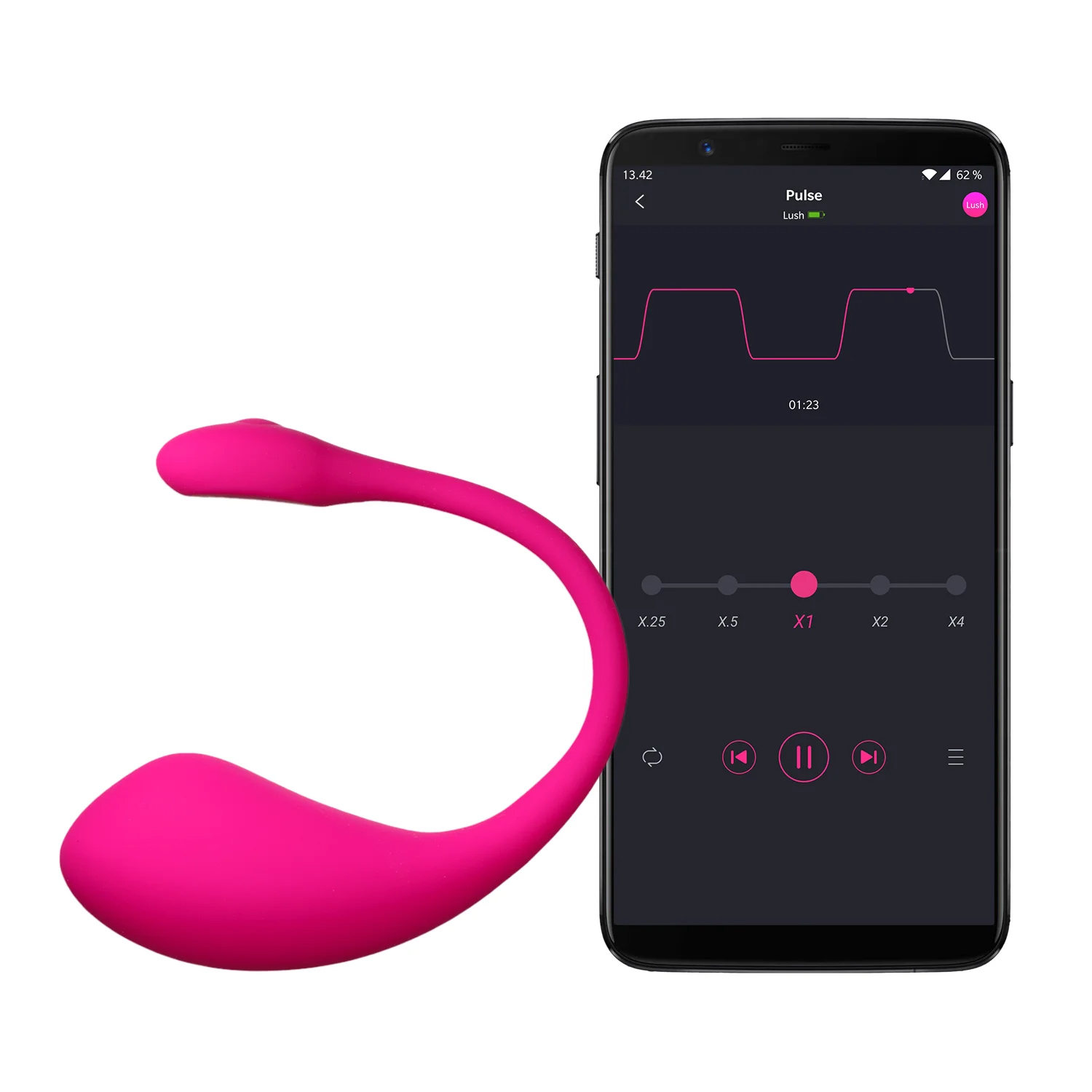 Lovense - Lush 2.0 Draagbare Bullet Vibrator *