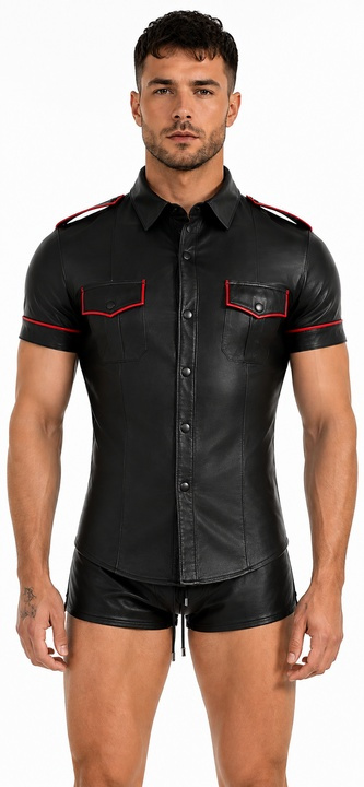 MisterMitch Leren Shirt - Rood