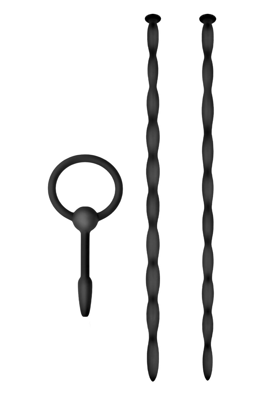 3 in 1 Penis Pluggen Knot Knot Urethral Sound