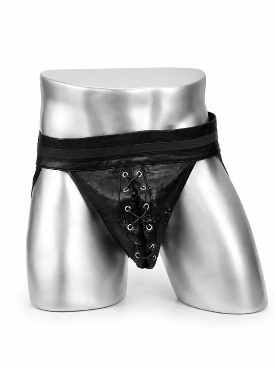 MisterMitch Leren Jockstrap - Zwart