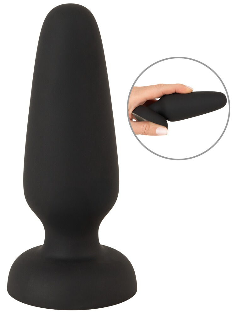 Black Velvets Siliconen Buttplug met Zuignap - Large