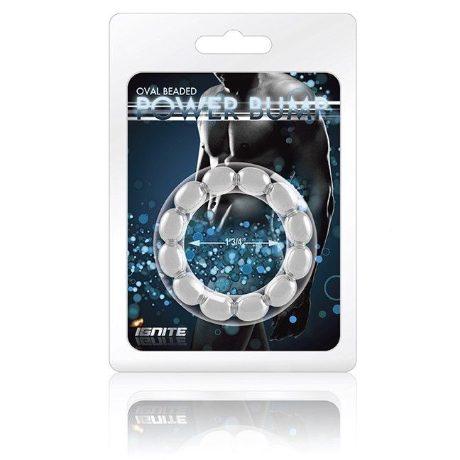 Si Ignite Power Bump Cockring Met Parels 4,4 CM