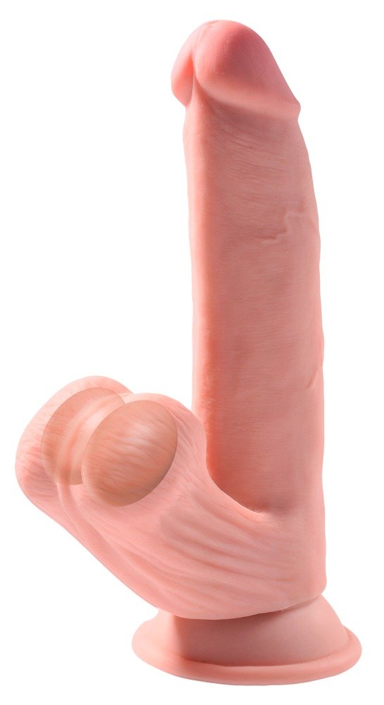 Triple Density Dildo met Swingende Ballen 20.3 cm