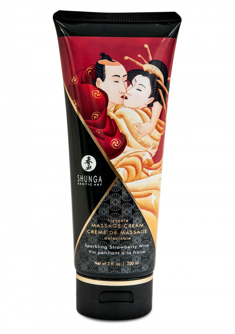 Eetbare Massagecrème - Aardbei*