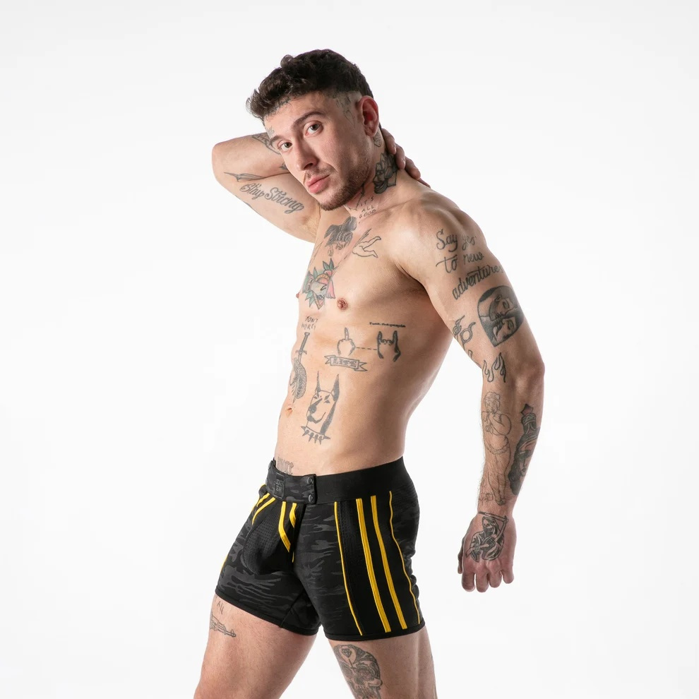 Locker Gear Full Military Access Boxershort - Zwart/Geel
