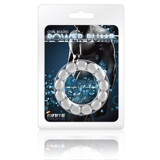 Si Ignite Power Bump Cockring Met Parels 4,8 cm