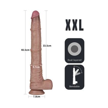 Realistische Dildo Dual Layered Bendable Cock XXL
