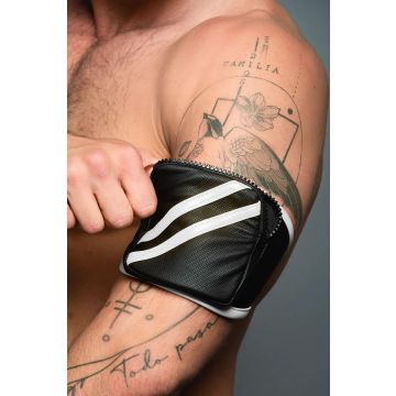ROK Biker Bicep Bandje - Zwart/Wit
