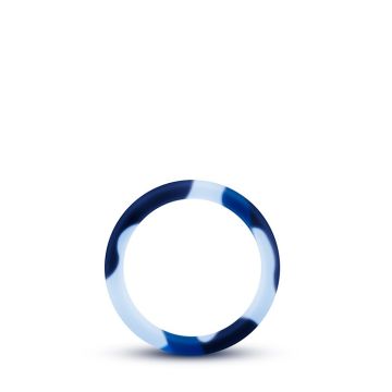 Siliconen Cockring Camouflage - Blauw*