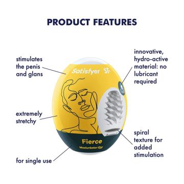 Satisfyer Masturbator Eggs Fierce - 3-stuks