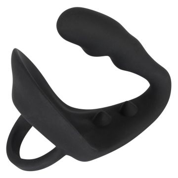Siliconen Cockring met Anaalplug & Perineum Massager