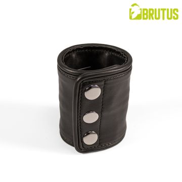  BRUTUS Leren Polsportemonnee met Rits - Zwart