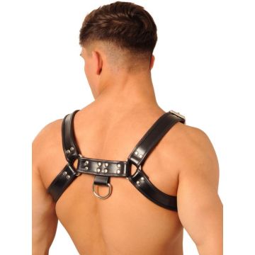 Fist Leather Chest Harness - Black