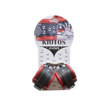 Hand boeien 5 cm Rood - Kiotos Leather*