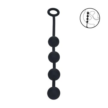 Ronde Siliconen Anaal Ballen  3 cm - Zwart