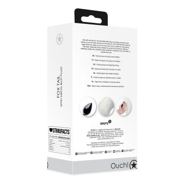 Metalen Buttplug Met Vossenstaart - Wit