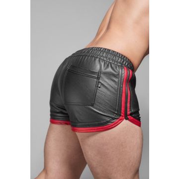 Dale Mas Biker Gestreepte Short - Zwart/Rood