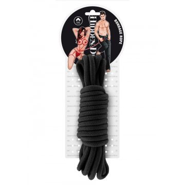 Bondage Touw 5 meter - Zwart Katoen