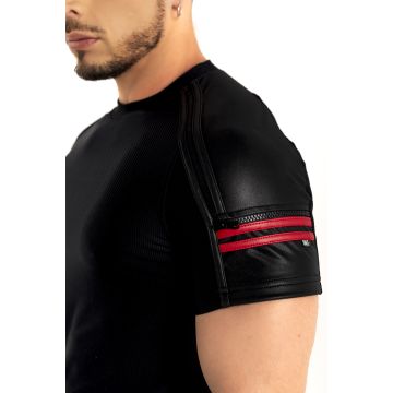ROK Industrial Zipper Shirt - Zwart/Rood