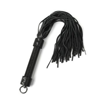Leren Zweep Zwart - 55 cm