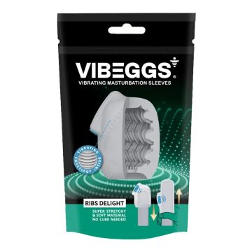 Vibrerende Masturbatie Sleeve Ribs Delight - Wit