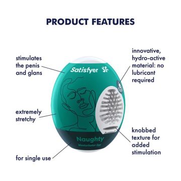 Satisfyer Masturbator Eggs Naughty - 3-stuks