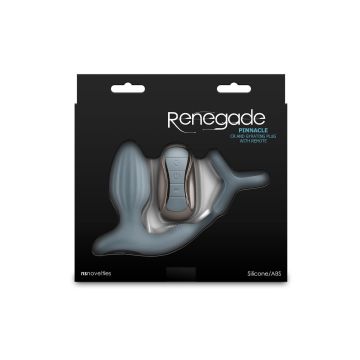Vibrerende en Roterende Buttplug Pinnacle - Grijs