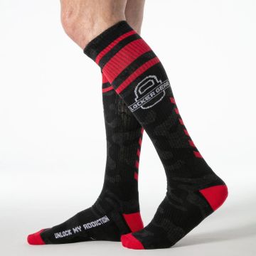 Locker Gear Full Access Hoge Knie Sokken - Rood