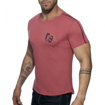Addicted 09 Round Neck T-Shirt - Garnet
