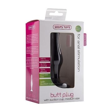 Buttplug Medium met Zuignap - 12 cm