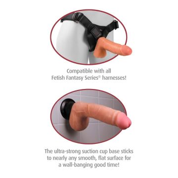 Real Feel Vibrator Dildo Deluxe Flesh 20 cm