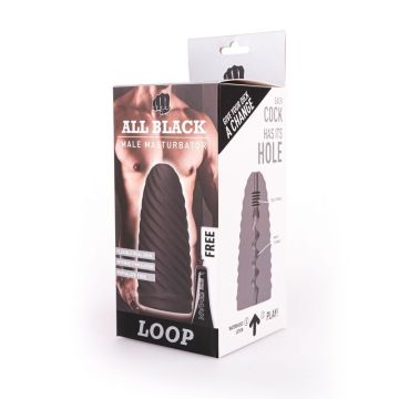 All Black Masturbator Loop - Zwart