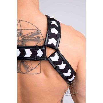 Maskulo Skulla Bulldog Harnas - Wit