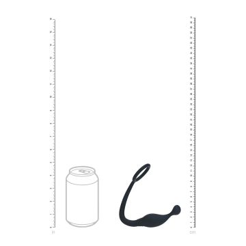Silicone Cockring met Prostaatstimulator S - Zwart