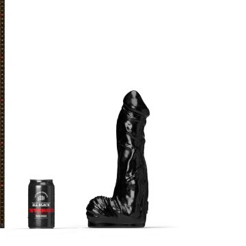 All Black Steroid Dildo Bodybuilder Zwart - 33 cm