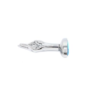 Kiotos Fist Buttplug met Blauwe Steen - S