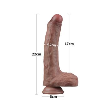 Realistische Dildo Dubbellaagse Siliconen 22 cm