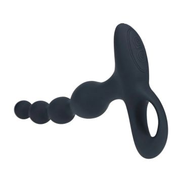 Levelz Vibrerende Beaded Buttplug met Afstandsbediening - Zwart