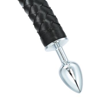 Buttplug Met Zweep Duivelsstaart - Zwart