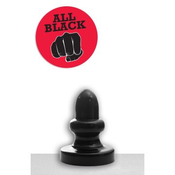 All Black Jeroen Buttplug Zwart - 17 cm
