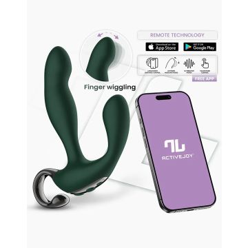 Prostaatmassager met Wiebelende Vinger en App Control - Groen