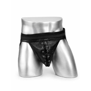 MisterMitch Leren Jockstrap - Zwart