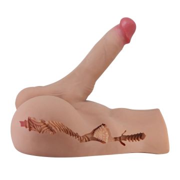 Crazy Bull Masturbator met Dildo Rhyne - Lichte Huidskleur