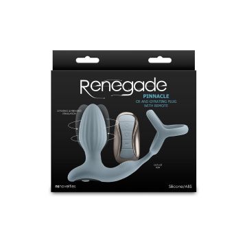 Vibrerende en Roterende Buttplug Pinnacle - Grijs