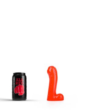 All Black Daan Dildo Rood - 15 cm