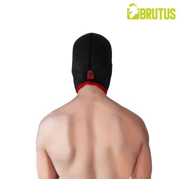 BRUTUS Neoprene Face Fucker Hood Zwart / Rood