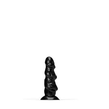 All Black Steroid Dildo Shuttlecock Zwart - 25 cm